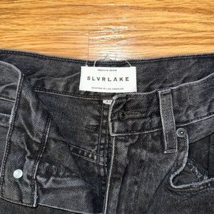 SLVRLAKE Distressed Black Jeans